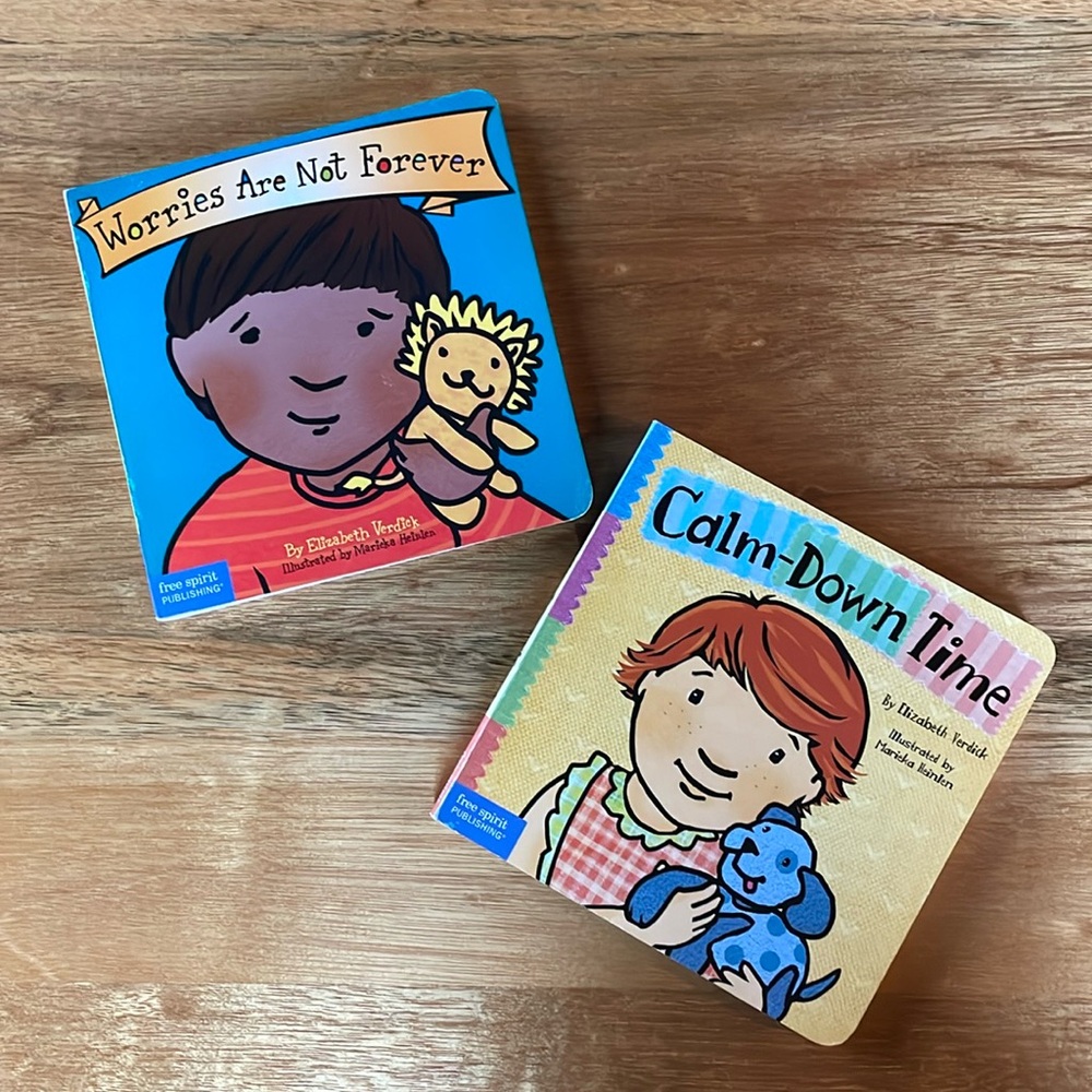 Pair of Elizabeth Verdick Books, Worries Are Not Forever & Calm-Down Time
